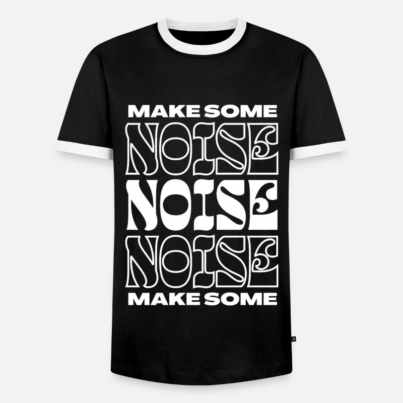 Make Some Noise - Men's Ringer Shirt - black/white