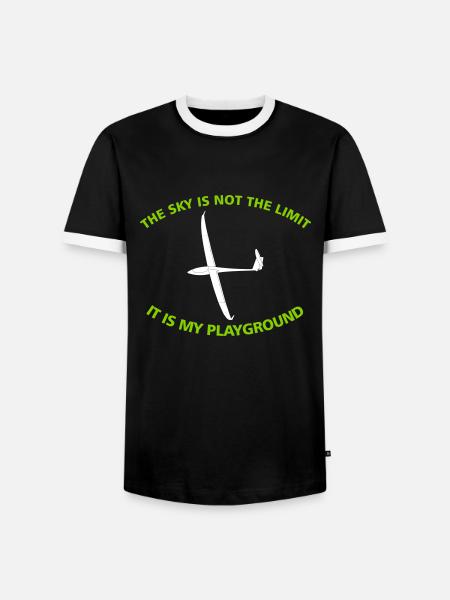 Glider pilot gift - Men's Ringer Shirt - black/white