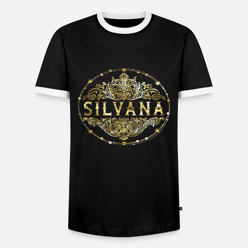 Silvana - Men's Ringer Shirt - black/white