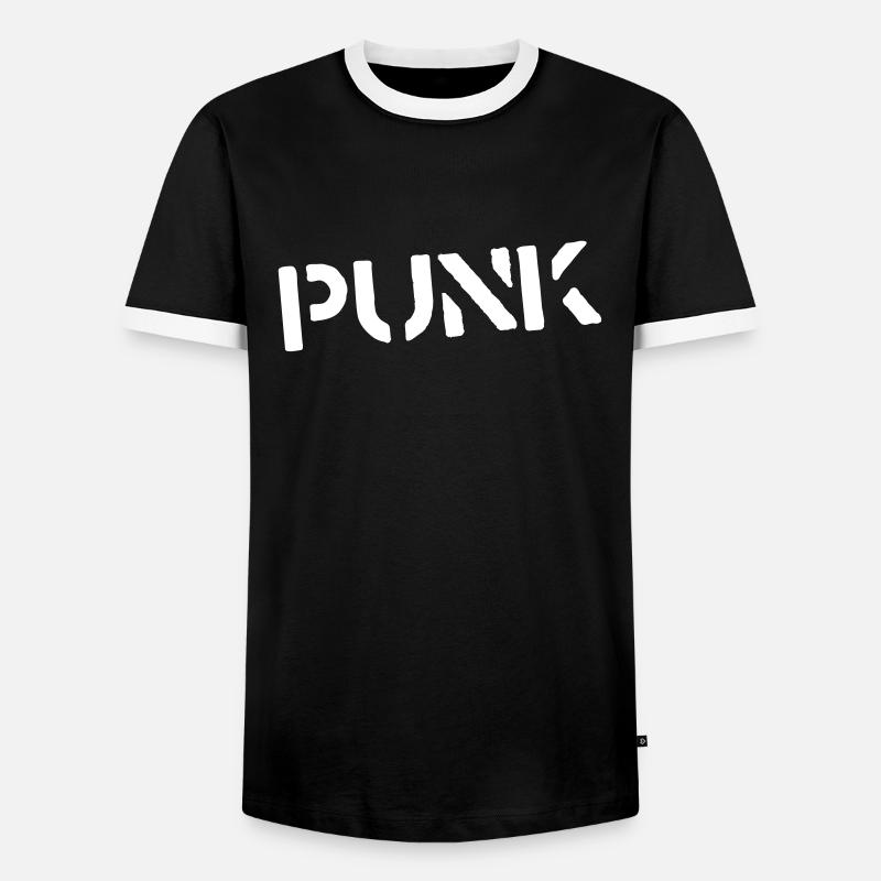 Punk - Men's Ringer Shirt - black/white