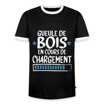 Gueule Bois Alcool Bière Whisky Cadeau - T-shirt contrasté Homme - noir/blanc - Devant - AI Model Female 172 light (172cm) & AI Model Male 178 light (178cm)