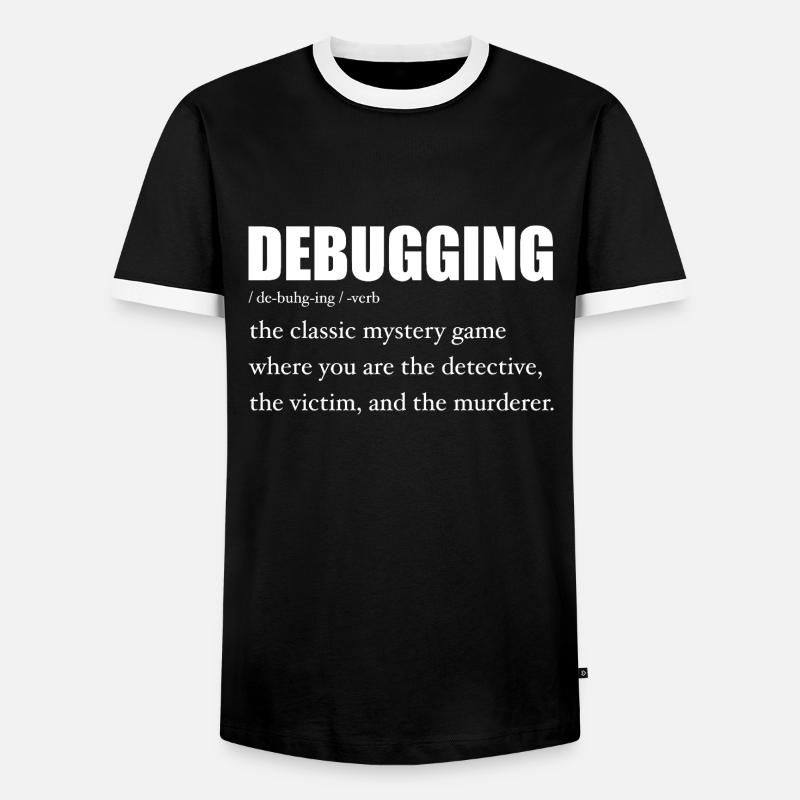 Programmierer Debugging Definition Lustig IT-Entwickler - Männer Kontrast-T-Shirt - Schwarz/Weiß