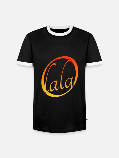 O - Männer Kontrast-T-Shirt - Schwarz/Weiß