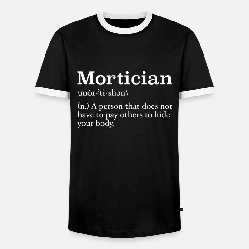 Bestatter Definition Studentin der Leichenkunde - Männer Kontrast-T-Shirt - Schwarz/Weiß