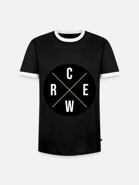Crew Circle - Men's Ringer Shirt - black/white