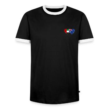 United Arab Emirates Australia Flag - Men's Ringer Shirt - black/white - Front - AI Model Female 172 light (172cm) & AI Model Male 178 light (178cm)