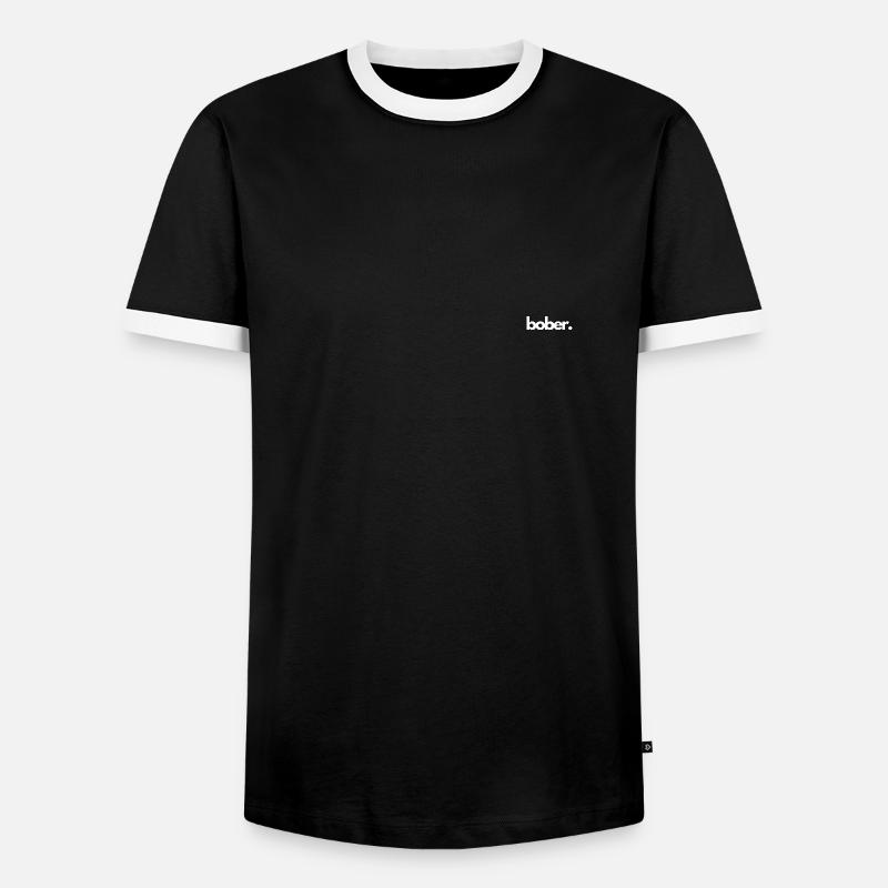 Bober - Men's Ringer Shirt - black/white
