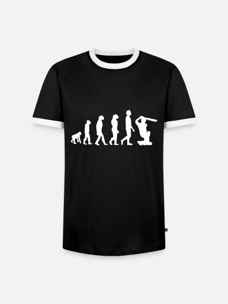 Cricket Évolution - T-shirt contrasté Homme - noir/blanc