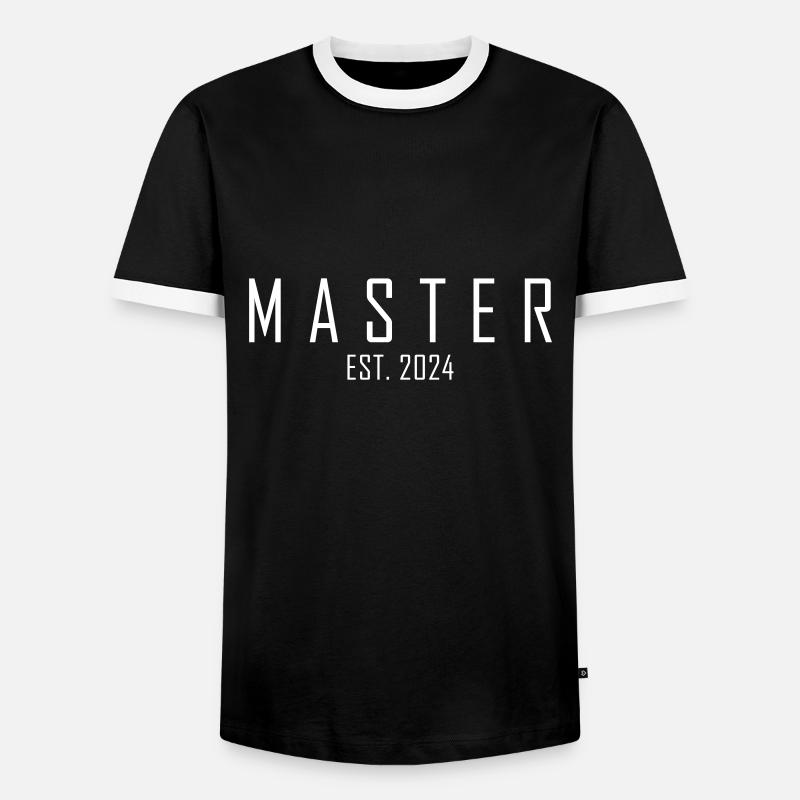 Master EST. 2024 - Männer Kontrast-T-Shirt - Schwarz/Weiß
