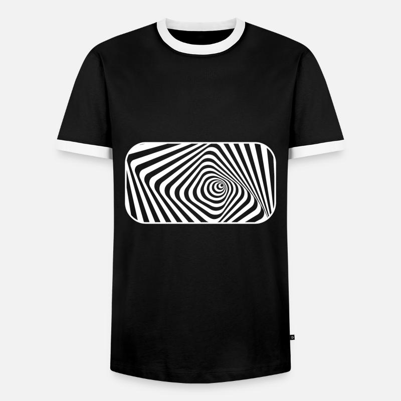 Optical Illusion - Fascinating Visuals - Men's Ringer Shirt - black/white