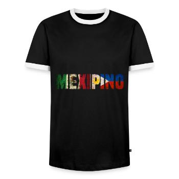 Mexipino Mexican Filipino American Heritage - T-shirt contrasté Homme - noir/blanc - Devant - AI Model Female 172 light (172cm) & AI Model Male 178 light (178cm)
