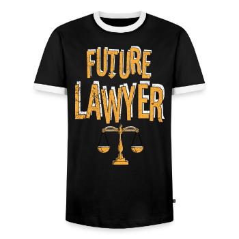 Avocat Avocat Law Judge Law Gift 29 - T-shirt contrasté Homme - noir/blanc - Devant - AI Model Female 172 light (172cm) & AI Model Male 178 light (178cm)