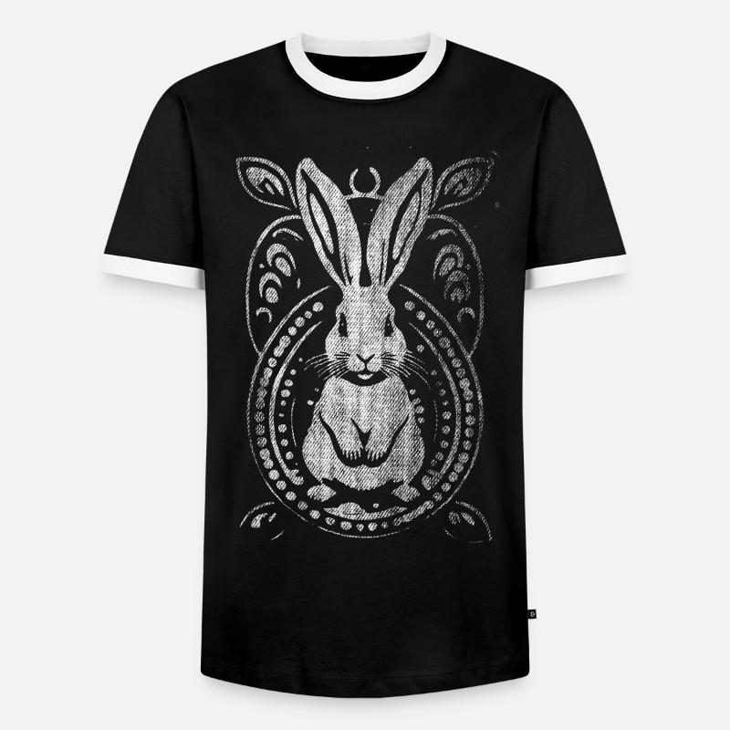 Retro Easter - Men's Ringer Shirt - black/white
