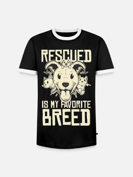 Rettete Lieblinge – Meine Lieblingsrasse - Männer Kontrast-T-Shirt - Schwarz/Weiß