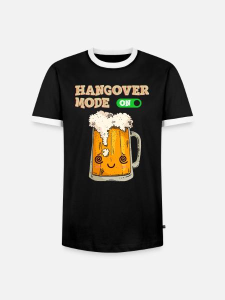 Beer Hangover mode ON - Männer Kontrast-T-Shirt - Schwarz/Weiß
