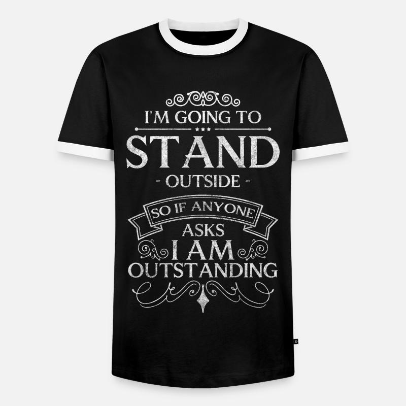 Idiot self-deprecation partner - Men's Ringer Shirt - black/white