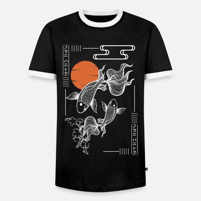 Orient Samurai - Men's Ringer Shirt - black/white