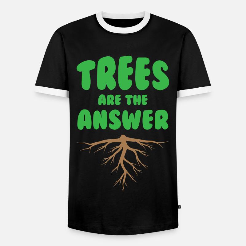 Trees Are The Answer - Männer Kontrast-T-Shirt - Schwarz/Weiß
