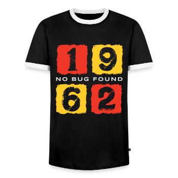 Anniversaire Vintage 60 Ans Né En 1962 - T-shirt contrasté Homme - noir/blanc - Devant - AI Model Female 172 light (172cm) & AI Model Male 178 light (178cm)
