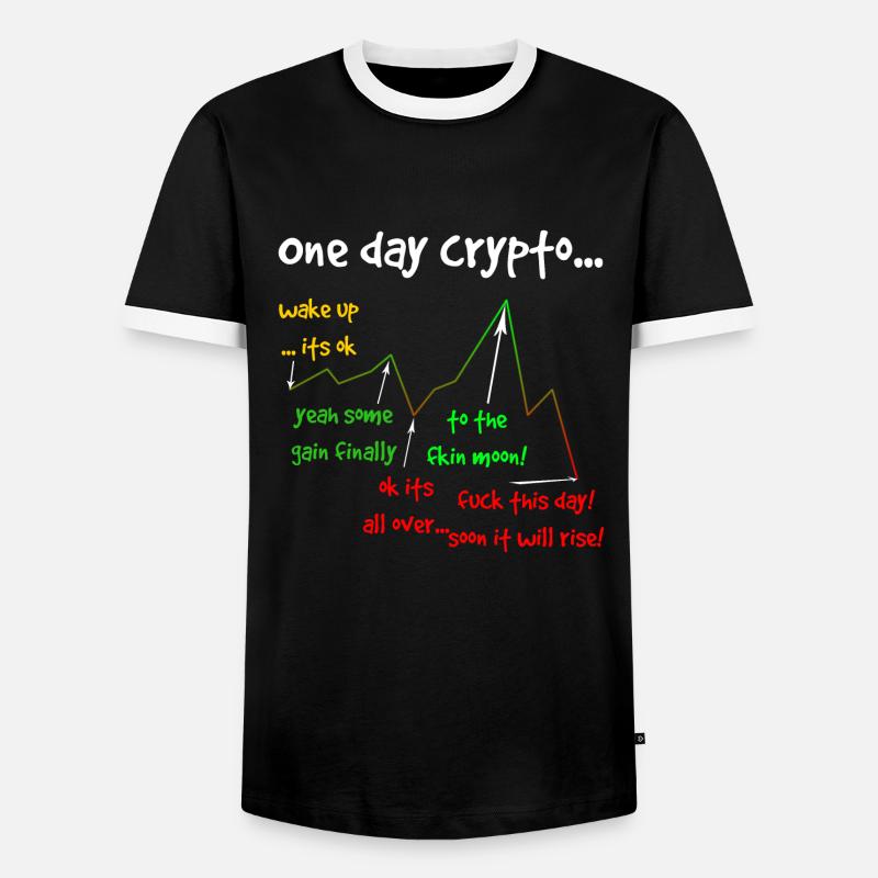One day crypto - Men's Ringer Shirt - black/white