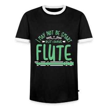 Flute Flute Bone Flute Funny Gift - T-shirt contrasté Homme - noir/blanc - Devant - AI Model Female 172 light (172cm) & AI Model Male 178 light (178cm)