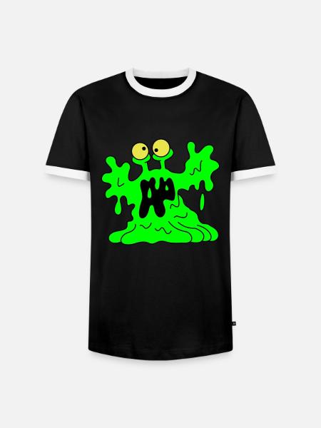the_blob - Men's Ringer Shirt - black/white