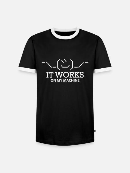 it works on my machine - T-shirt contrasté Homme - noir/blanc
