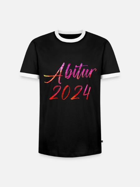 Abitur 2024 - Männer Kontrast-T-Shirt - Schwarz/Weiß