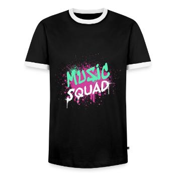 Groupe de musique Professeur de musique Musicien - T-shirt contrasté Homme - noir/blanc - Devant - AI Model Female 172 light (172cm) & AI Model Male 178 light (178cm)