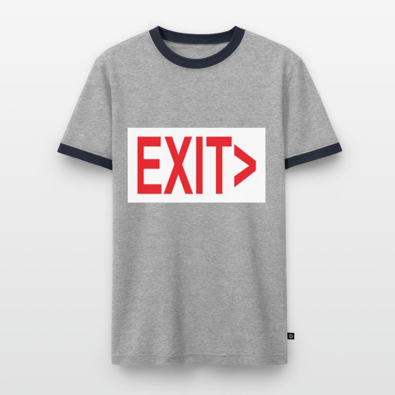Exit / Exit / Emergency Exit Men's Ringer Shirt
