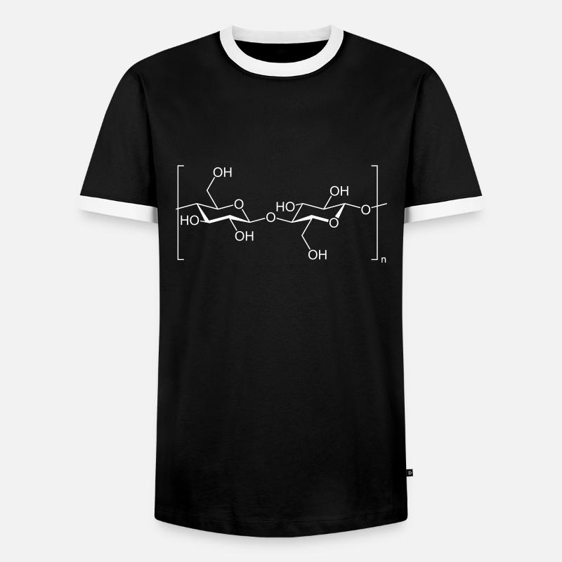 cellulose Cotton Baumwolle - Männer Kontrast-T-Shirt - Schwarz/Weiß