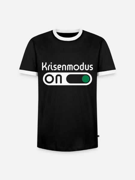 Krisenmodus On (Neg) - Männer Kontrast-T-Shirt - Schwarz/Weiß