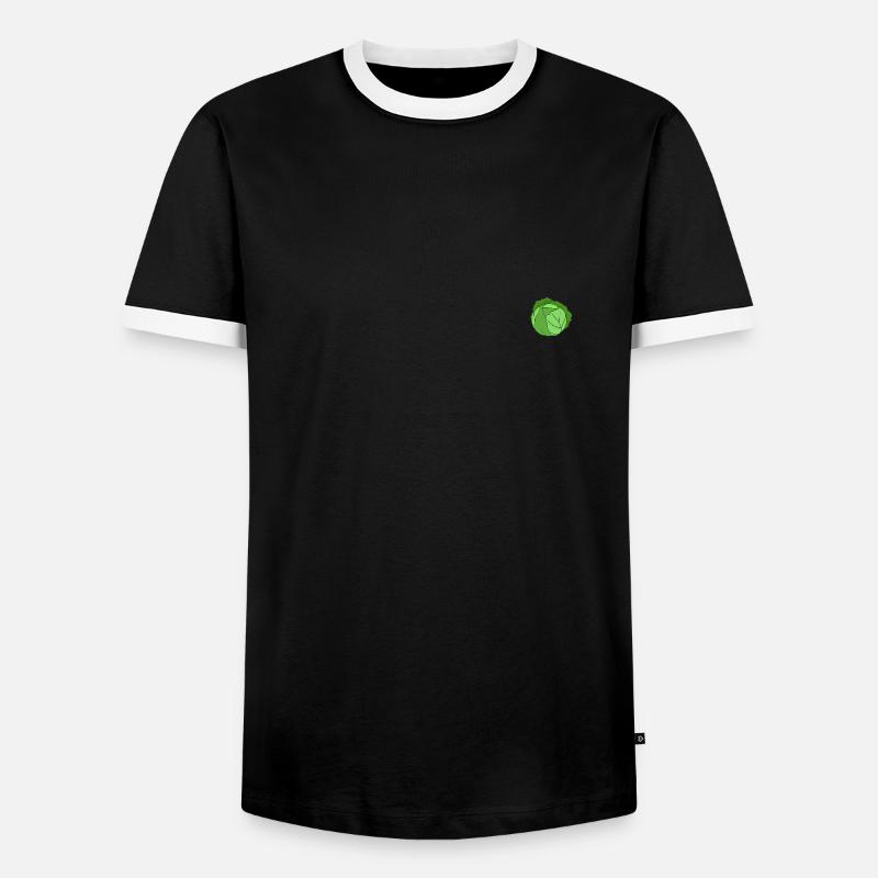 Cabbage - Men's Ringer Shirt - black/white