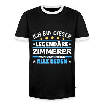 Je suis cette femme de ménage légendaire - T-shirt contrasté Homme - noir/blanc - Devant - AI Model Female 172 light (172cm) & AI Model Male 178 light (178cm)