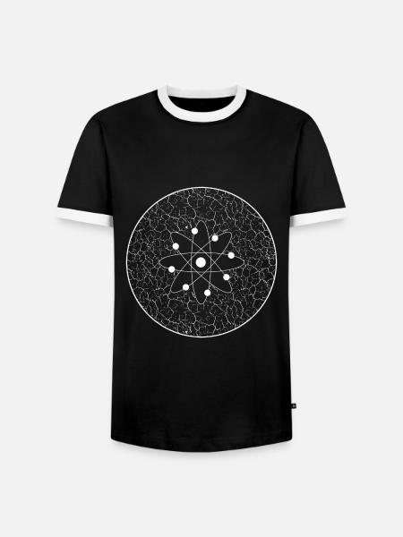 Genius Atom Genie Physiker - Männer Kontrast-T-Shirt - Schwarz/Weiß