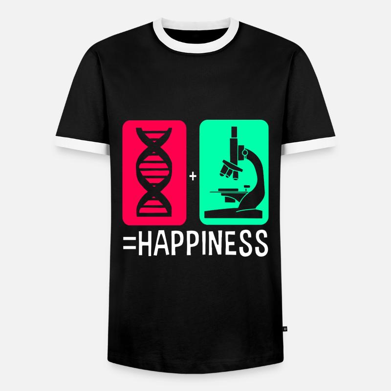 Structural formula molecule - Men's Ringer Shirt - black/white