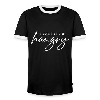 Yes I Know I Look Like My Daddy Dad Love - Men's Ringer Shirt - black/white - Front - AI Model Female 172 light (172cm) & AI Model Male 178 light (178cm)
