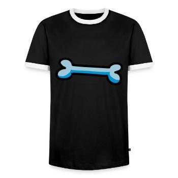 Bunter Knochen Hundeknochen Geschenkidee Hund - Männer Kontrast-T-Shirt - Schwarz/Weiß - Vorne - AI Model Female 172 light (172cm) & AI Model Male 178 light (178cm)