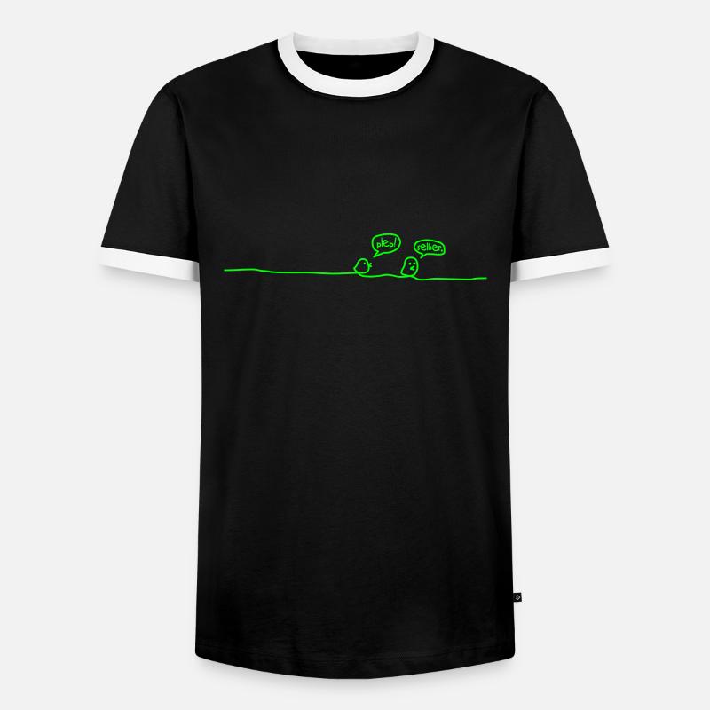 beep itself - Men's Ringer Shirt - black/white
