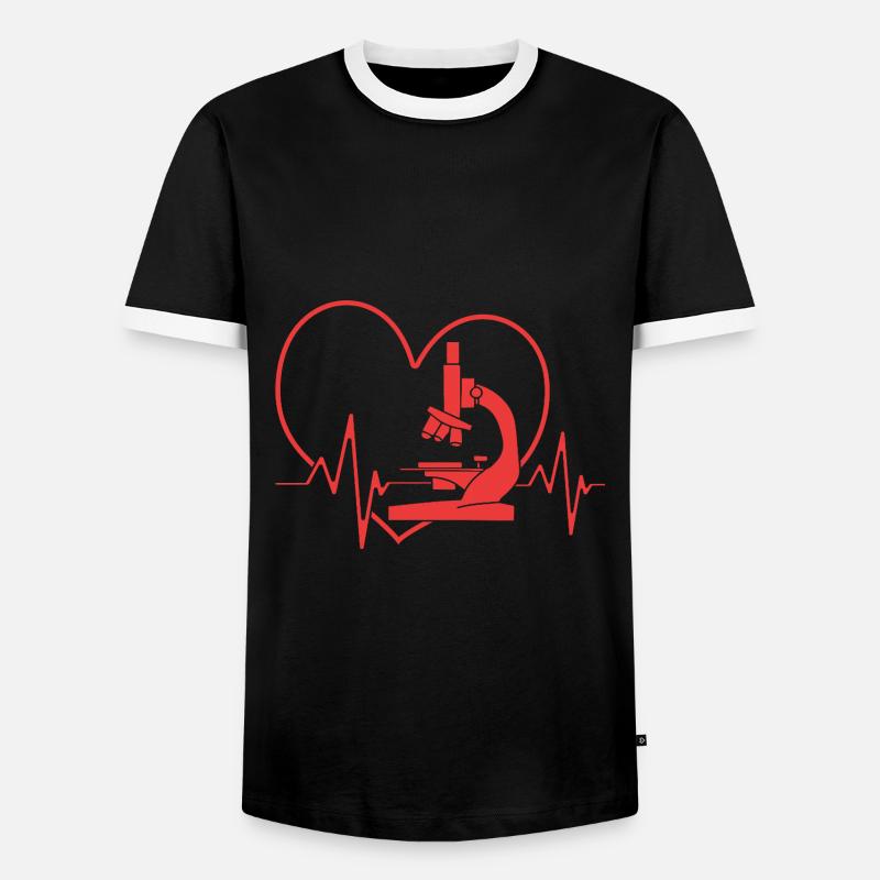 Structural formula molecule - Men's Ringer Shirt - black/white