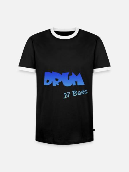 Drum n Bass - Männer Kontrast-T-Shirt - Schwarz/Weiß