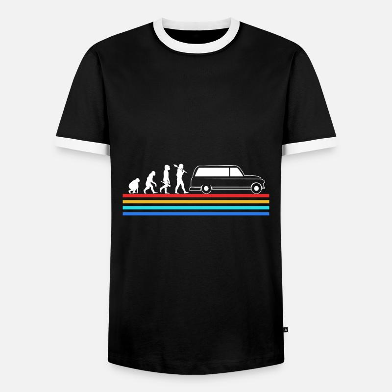 Bestattung Bestatter Evolution - Männer Kontrast-T-Shirt - Schwarz/Weiß