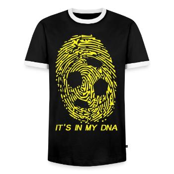 Soccer Football - It's In My DNA Shirt Gift Sport - Männer Kontrast-T-Shirt - Schwarz/Weiß - Vorne - AI Model Female 172 light (172cm) & AI Model Male 178 light (178cm)