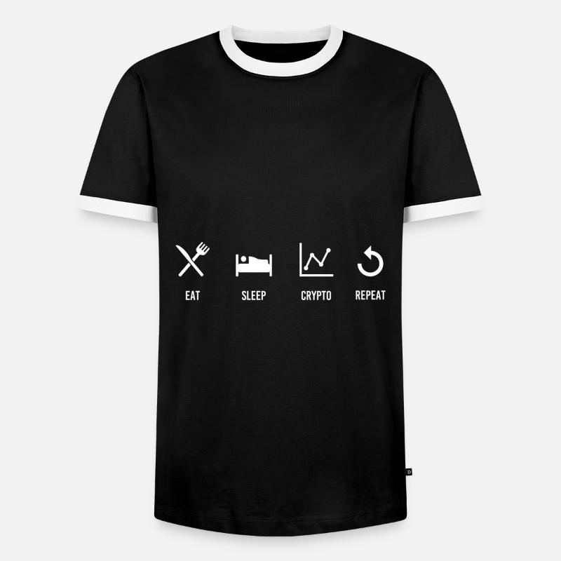 Krypto-Zyklus - Männer Kontrast-T-Shirt - Schwarz/Weiß