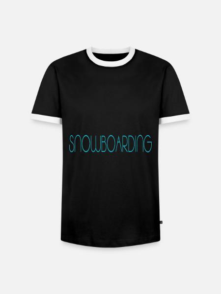 snowboarding snowboard boarden - Männer Kontrast-T-Shirt - Schwarz/Weiß