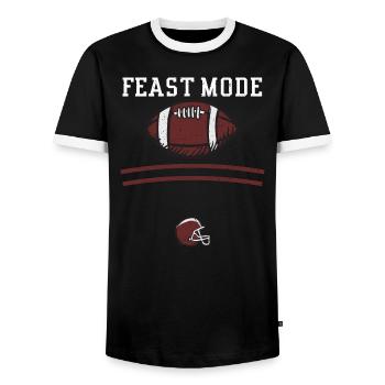 Mode Festin - Football - T-shirt contrasté Homme - noir/blanc - Devant - AI Model Female 172 light (172cm) & AI Model Male 178 light (178cm)