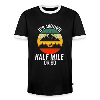 Gebirge Wanderer Lustiges Geschenk Retro Wandern - Männer Kontrast-T-Shirt - Schwarz/Weiß - Vorne - AI Model Female 172 light (172cm) & AI Model Male 178 light (178cm)
