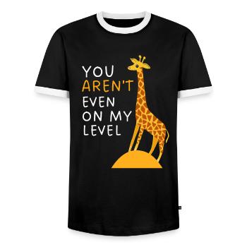 Zoo Animal Lovers Cadeau Drôle Afrique Girafe - T-shirt contrasté Homme - noir/blanc - Devant - AI Model Female 172 light (172cm) & AI Model Male 178 light (178cm)