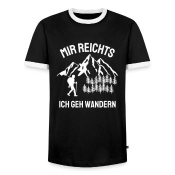 Lustiges Natur Wanderer Geschenk Wandern - Männer Kontrast-T-Shirt - Schwarz/Weiß - Vorne - AI Model Female 172 light (172cm) & AI Model Male 178 light (178cm)