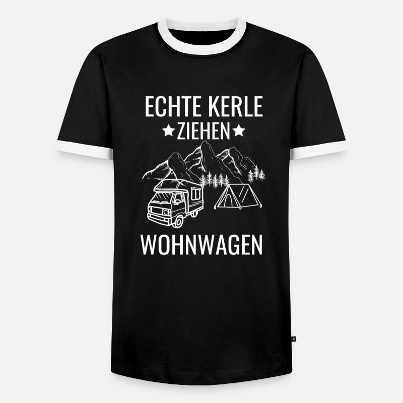 Camper Wohnwagen Männer Geschenk Camping - Männer Kontrast-T-Shirt - Schwarz/Weiß